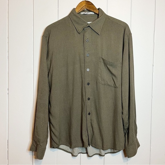 Geoffrey Beene Mossy Green Button Down Shirt. Size Large. - Picture 1 of 7